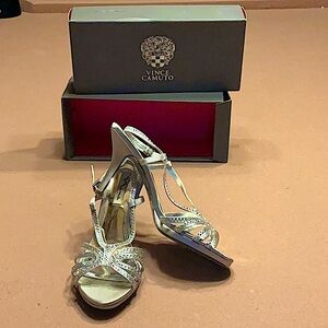 Vince Camuto Silver Strappy Women's Heels